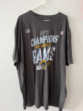 NFL Los Angeles Rams NFC Champions Graphic Tee - Charcoal Gray